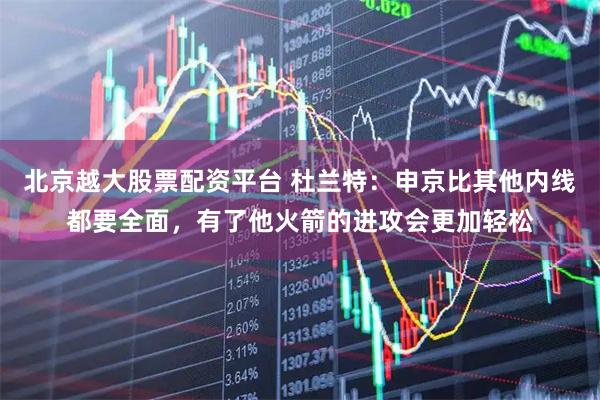 北京越大股票配资平台 杜兰特：申京比其他内线都要全面，有了他火箭的进攻会更加轻松