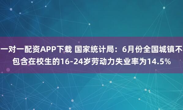 一对一配资APP下载 国家统计局：6月份全国城镇不包含在校生的16-24岁劳动力失业率为14.5%